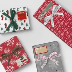 50ct Christmas Peel And Stick Gift Tags Red/Green/White Kraft - Wondershopâ˘