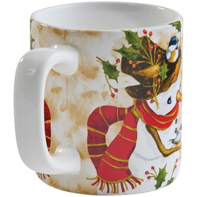 Park Designs Snowman And Chickadee Mug Set Of 4 3 Park Designs Snowman And Chickadee Mug Set Of 4 - Image 3