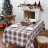 Avanti Linens Holiday Plaid 60" X 84" Tablecloth