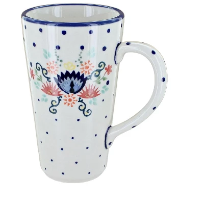 Blue Rose Polish Pottery K083 Manufaktura Large Coffee Mug 6 Blue Rose Polish Pottery K083 Manufaktura Large Coffee Mug - Image 6