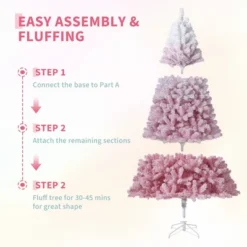 Prelit Pink Snow Flocked Christmas Tree, Warm LED Lights, Gradient Branches, Sturdy Metal Stand, Holiday Decor For Home Office Party 16 Prelit Pink Snow Flocked Christmas Tree, Warm LED Lights, Gradient Branches, Sturdy Metal Stand, Holiday Decor For Home Office Party -Northlight Sale Store GUEST 567d7c12 2ba2 4f4d 8b17 39acbc867bb3