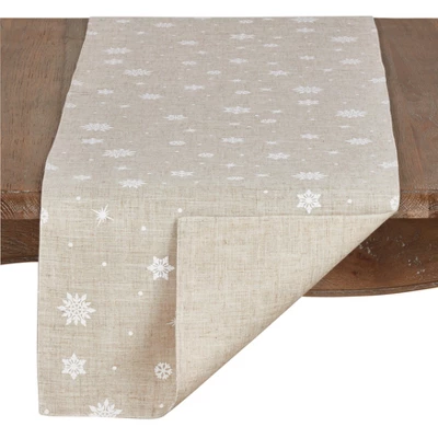 Saro Lifestyle Snowflake Christmas Table Runner 1 Saro Lifestyle Snowflake Christmas Table Runner