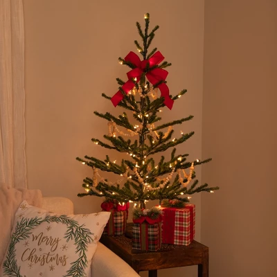 Northlight Alpine Coral Artificial Christmas Tree With Metal Base - 3' - Clear Lights 2 Northlight Alpine Coral Artificial Christmas Tree With Metal Base - 3' - Clear Lights - Image 2