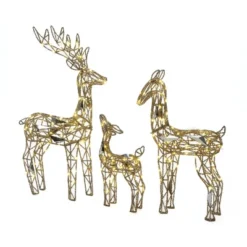 LuxenHome 3-Piece Gold Glitter Deer Family Outdoor Holiday Decoration With Lights Brown 16 LuxenHome 3-Piece Gold Glitter Deer Family Outdoor Holiday Decoration With Lights Brown -Northlight Sale Store GUEST 588d6ad8 6037 4317 93f9 f9b5845980dc