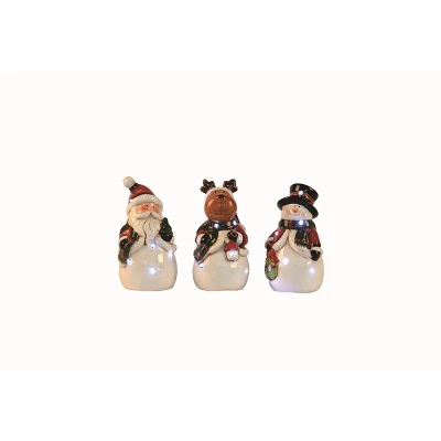 Transpac Ceramic Light Up Holiday Figurine Set Of 3 Christmas Home Decorations For Festive Decor 1 Transpac Ceramic Light Up Holiday Figurine Set Of 3 Christmas Home Decorations For Festive Decor