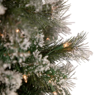Northlight Real Touch™️ Pre-lit Snow Valley Pine Artificial Christmas Tree - 7.5' - Clear Lights 2 Northlight Real Touch™️ Pre-lit Snow Valley Pine Artificial Christmas Tree - 7.5' - Clear Lights - Image 2