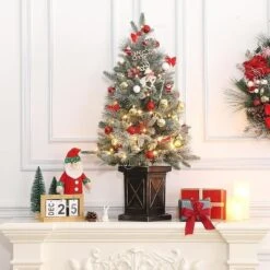 3 Ft Pre-Lit Christmas Tree, Artificial Christmas Trees W/Base, Xmas Trees W/78 LED Lights, Battery Operated&Timer Function, Christmas Decoration -Northlight Sale Store GUEST 58ec9cb7 659a 4e39 95f6 e24779b6a3cc