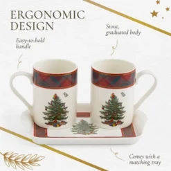 Spode Christmas Tree Tartan 10oz Mug & 8" Tray Set (3-Piece Set) - Festive Porcelain Mugs With Melamine Tray, Dishwasher & Microwave Safe 9 Spode Christmas Tree Tartan 10oz Mug & 8" Tray Set (3-Piece Set) - Festive Porcelain Mugs With Melamine Tray, Dishwasher & Microwave Safe -Northlight Sale Store GUEST 598889a3 c319 4fd9 918f af98c6e3628a