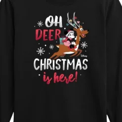 Boys' - Disney - Minnie Mouse Oh Deer Christmas Is Here Long Sleeve Graphic T-Shirt