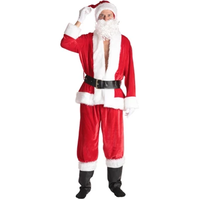 #followme Men's Santa Claus Costume - 7 Pc Velvet Christmas Xmas Santa Outfit 1 #followme Men's Santa Claus Costume - 7 Pc Velvet Christmas Xmas Santa Outfit