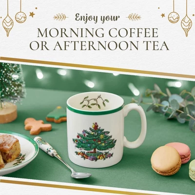 Spode Christmas Tree Mug Set Of 4 - 9oz Ceramic - Microwave, Oven, Freezer & Dishwasher Safe - Festive Holiday Coffee Tea Cup 5 Spode Christmas Tree Mug Set Of 4 - 9oz Ceramic - Microwave, Oven, Freezer & Dishwasher Safe - Festive Holiday Coffee Tea Cup - Image 5