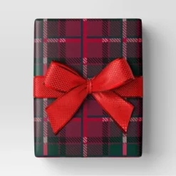 30â 90 Sq Ft Christmas Roll Wrap Tartan Plaid - Wondershopâ˘