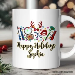 Makeup Artist Buffalo Plaid Christmas Mug (Non-Custom Only)| OrnamentallyYou -Northlight Sale Store GUEST 5b23b93b a611 4252 ae94 73c6475e538e