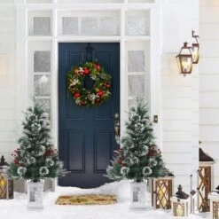 3FT Pre Lit Premium Potted Flocked Arctic Fir Christmas Tree , Artificial Mini Pre Lit Xmas Tree Christmas Decoration Snowman White Base 12 3FT Pre Lit Premium Potted Flocked Arctic Fir Christmas Tree , Artificial Mini Pre Lit Xmas Tree Christmas Decoration Snowman White Base -Northlight Sale Store GUEST 5bdd5b86 cc66 4bd0 996b f059956ad983