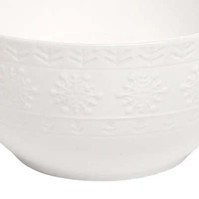 C&F Home Snowflake Border Dinnerware Bowl Set Of 4 2 C&F Home Snowflake Border Dinnerware Bowl Set Of 4 - Image 2