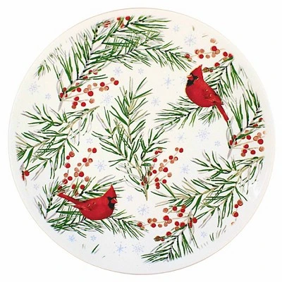 Ganz 7.75 In Cardinal Snack Plates Christmas Seasonal Tabletop , Dessert Salad Appetizer (4PC) 1 Ganz 7.75 In Cardinal Snack Plates Christmas Seasonal Tabletop , Dessert Salad Appetizer (4PC)
