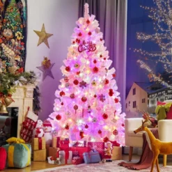 6 Ft Pink Pre-Lit Artificial Christmas Tree Snow Flocked Holiday Hinged Xmas Tree With 250 Multi-Color Led Lights 751 Branch Tips Artificial Pine Chr 11 6 Ft Pink Pre-Lit Artificial Christmas Tree Snow Flocked Holiday Hinged Xmas Tree With 250 Multi-Color Led Lights 751 Branch Tips Artificial Pine Chr -Northlight Sale Store GUEST 5caff69b 977d 4bcd a618 144b0bc401b8