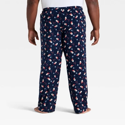Men's Santa Print Microfleece Holiday Matching Family Pajama Pants - Wondershop™ Navy Blue 1 Men's Santa Print Microfleece Holiday Matching Family Pajama Pants - Wondershop™ Navy Blue