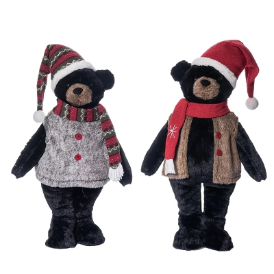 Transpac Christmas Plush Lodge Standing Bear Set Of 2 Holiday Home Decorations Polyester Christmas Decor 1 Transpac Christmas Plush Lodge Standing Bear Set Of 2 Holiday Home Decorations Polyester Christmas Decor