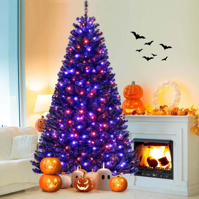 Costway 6/7/8 FT Halloween Tree Artificial Decoration Tree With 758/1040/1408 Branch Tips 6 Lighting Modes 12 Costway 6/7/8 FT Halloween Tree Artificial Decoration Tree With 758/1040/1408 Branch Tips 6 Lighting Modes - Image 12