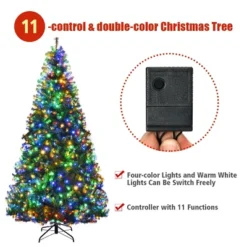 Costway 8Ft Pre-Lit Artificial Christmas Tree Hinged 750 LED Lights 15 Costway 8Ft Pre-Lit Artificial Christmas Tree Hinged 750 LED Lights -Northlight Sale Store GUEST 64222883 140a 45c4 aacb 3e3266aa962e
