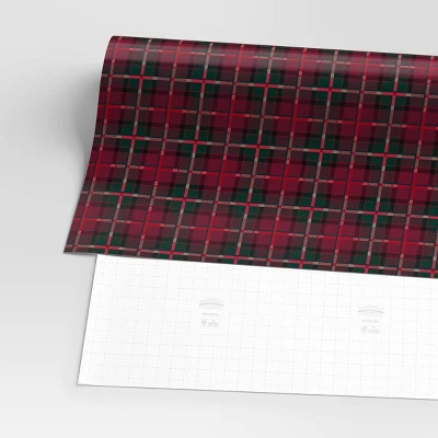 30” 90 Sq Ft Christmas Roll Wrap Tartan Plaid - Wondershop™ 2 30” 90 Sq Ft Christmas Roll Wrap Tartan Plaid - Wondershop™ - Image 2