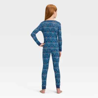 Kids' Hanukkah Ribbed Long Sleeve Shirt And Pants Holiday Matching Family Pajama Set - Wondershop™ Blue 1 Kids' Hanukkah Ribbed Long Sleeve Shirt And Pants Holiday Matching Family Pajama Set - Wondershop™ Blue