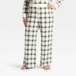 Women's Plaid Ribbed Holiday Matching Family Pajama Pants - Wondershop™ Cream -Northlight Sale Store GUEST 65facaaa d296 4536 a13a b2905a761e07