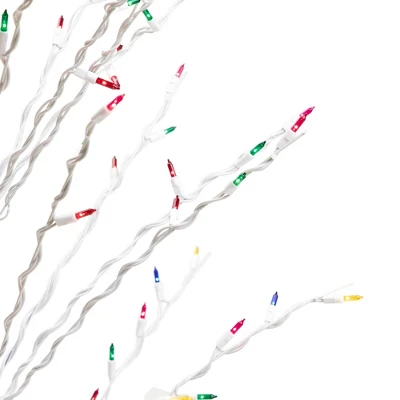 Northlight 4' Prelit Artificial Christmas Tree White Lighted Cascade Twig Outdoor Decoration - Multi-Color Lights 6 Northlight 4' Prelit Artificial Christmas Tree White Lighted Cascade Twig Outdoor Decoration - Multi-Color Lights - Image 6