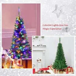 Costway 4.56.57.5ft Pre-Lit Hinged Pencil Christma Multicolor Lights -Northlight Sale Store GUEST 6635da70 495b 42a9 89a8 f3a9c5caee65