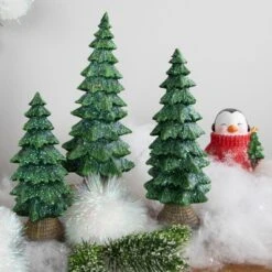 Northlight Glittered Pine Tree Christmas Decoration - 9.5"