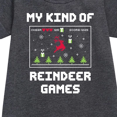 Girls' - Instant Message - My Kind Of Reindeer Games Christmas Graphic Short Sleeve Fleece Dress 1 Girls' - Instant Message - My Kind Of Reindeer Games Christmas Graphic Short Sleeve Fleece Dress