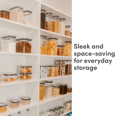 OU Airtight Food Storage Container, BPA Free Clear Plastic Food Storage Container With Leak Proof Lid, Stackable Kitchen Pantry Organizer 4 OU Airtight Food Storage Container, BPA Free Clear Plastic Food Storage Container With Leak Proof Lid, Stackable Kitchen Pantry Organizer - Image 4
