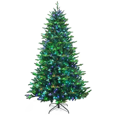 Costway 6ft7ft8ft App-Controlled Pre-lit Christmas Tree Multicolor Lights W/ 15 Modes 12 Costway 6ft7ft8ft App-Controlled Pre-lit Christmas Tree Multicolor Lights W/ 15 Modes - Image 12