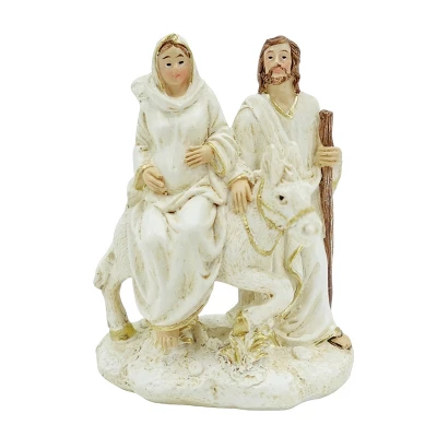 Transpac Small Resin Pregnant Mary On Donkey Decorative Nativity Scene Figurine Multicolor Tabletop Christmas Decor 1 Transpac Small Resin Pregnant Mary On Donkey Decorative Nativity Scene Figurine Multicolor Tabletop Christmas Decor