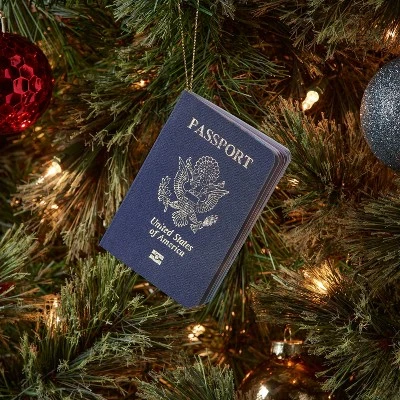Passport Christmas Tree Ornament Navy - Wondershop™ 1 Passport Christmas Tree Ornament Navy - Wondershop™