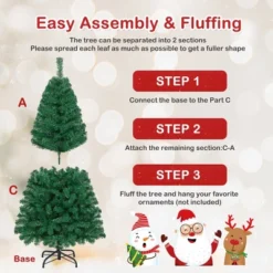 Costway 5/6/7/8 FT Artificial Christmas Tree Unlit Christmas Tree With 350/650/950/1138 Branch Tips Foldable Metal Stand 15 Costway 5/6/7/8 FT Artificial Christmas Tree Unlit Christmas Tree With 350/650/950/1138 Branch Tips Foldable Metal Stand -Northlight Sale Store GUEST 6fc02338 e007 43ec bd29 8cba7fca67ff