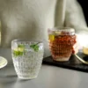 Slickblue Knitted Tumbler Glasses - Set Of 6, 12 Oz, Clear