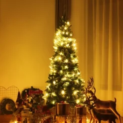 Costway 5ft Snow Flocked Unlit Pencil Christmas Tree Hinged Pine Cones 17 Costway 5ft Snow Flocked Unlit Pencil Christmas Tree Hinged Pine Cones -Northlight Sale Store GUEST 71b17ea7 ef6d 416b 8d2f 9118d198e5b2