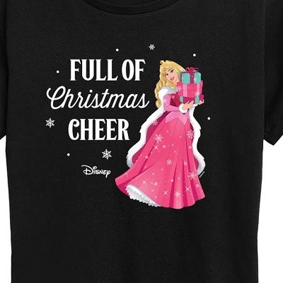 Women's - Disney - Full Of Christmas Cheer Aurora Short Sleeve Graphic T-Shirt 1 Women's - Disney - Full Of Christmas Cheer Aurora Short Sleeve Graphic T-Shirt