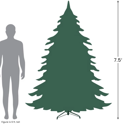 Northlight 7.5' Prelit Artificial Christmas Tree Mixed Cashmere Pine Medium - Clear Lights 4 Northlight 7.5' Prelit Artificial Christmas Tree Mixed Cashmere Pine Medium - Clear Lights - Image 4
