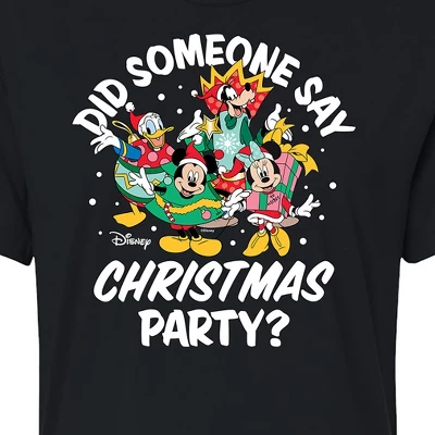Women's - Disney - Did Someone Say Christmas Party Cropped Graphic T-Shirt 1 Women's - Disney - Did Someone Say Christmas Party Cropped Graphic T-Shirt