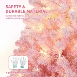 Prelit Pink Snow Flocked Christmas Tree, Warm LED Lights, Gradient Branches, Sturdy Metal Stand, Holiday Decor For Home Office Party 13 Prelit Pink Snow Flocked Christmas Tree, Warm LED Lights, Gradient Branches, Sturdy Metal Stand, Holiday Decor For Home Office Party -Northlight Sale Store GUEST 7a761b77 f20f 4e52 8edb 5208ab8b83ae