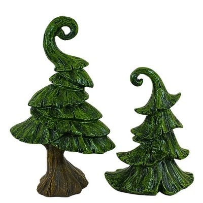 Transpac 10.0 Inch Funky Tree Set Christmas Decorative Tree Set , Fun Shaped Unique (2PC) 1 Transpac 10.0 Inch Funky Tree Set Christmas Decorative Tree Set , Fun Shaped Unique (2PC)