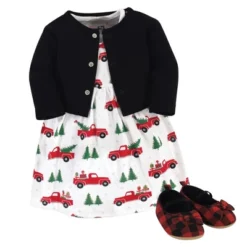 Hudson Baby Infant Girl Cotton Dress, Cardigan And Shoe 3pc Layette Set, Christmas Tree 9 Hudson Baby Infant Girl Cotton Dress, Cardigan And Shoe 3pc Layette Set, Christmas Tree -Northlight Sale Store GUEST 7d478189 625a 4e9b a6bf 4293dec03158