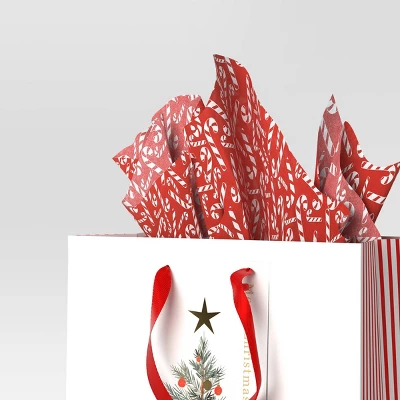 30ct Christmas Tissue Paper Red/White/Candy Canes - Wondershop™ 1 30ct Christmas Tissue Paper Red/White/Candy Canes - Wondershop™