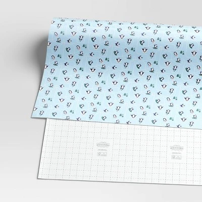 40" 125 Sq Ft Christmas Roll Wrap Playful Penguins On Blue - Wondershop™ 2 40" 125 Sq Ft Christmas Roll Wrap Playful Penguins On Blue - Wondershop™ - Image 2