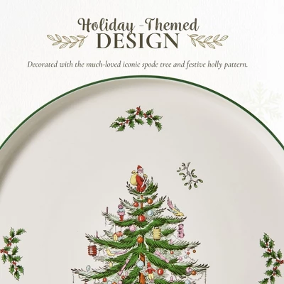 Spode Christmas Tree Lazy Susan - Non Skid 360 Degree Rotation, Holiday Space Saver For Kitchen, Cabinet, Pantry, Rotating Spice Rack Organization 2 Spode Christmas Tree Lazy Susan - Non Skid 360 Degree Rotation, Holiday Space Saver For Kitchen, Cabinet, Pantry, Rotating Spice Rack Organization - Image 2