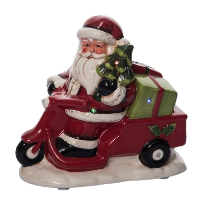 Transpac 8.25 In Holiday Vespa Santa With Music Christmas Decorative Object Dolomite Festive Home Decor 1 Transpac 8.25 In Holiday Vespa Santa With Music Christmas Decorative Object Dolomite Festive Home Decor