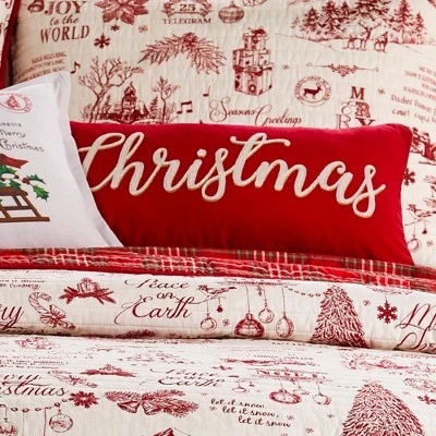 Yuletide Holiday Decorative Pillow Red - Levtex Home 2 Yuletide Holiday Decorative Pillow Red - Levtex Home - Image 2